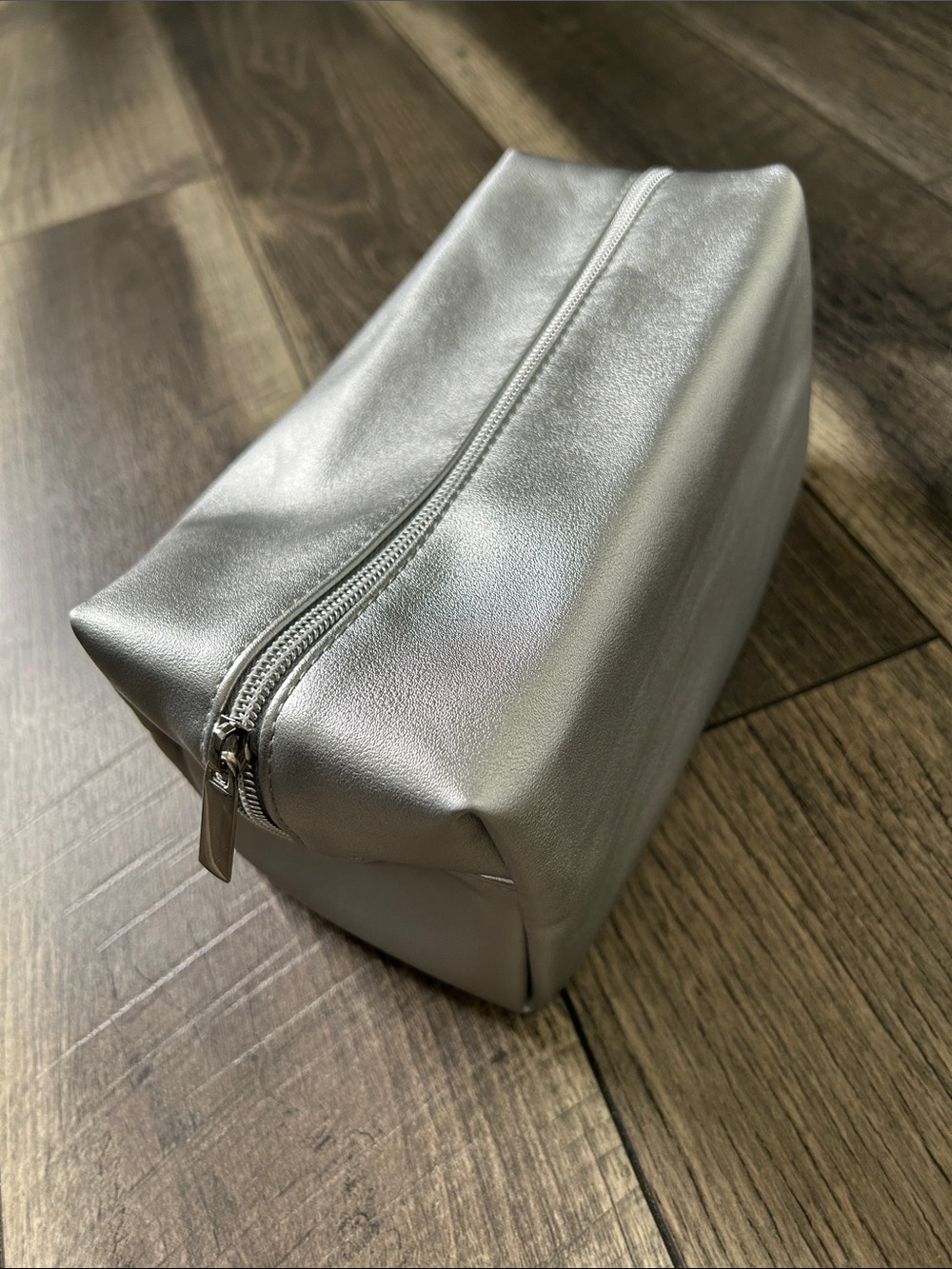 Silver Cosmetic Travel Toiletry Bag